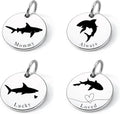 SM Design Mama Animal Charm Set – Set of 4 Stainless Steel Charms – Motherhood & Family Keepsake Jewelry Charmss