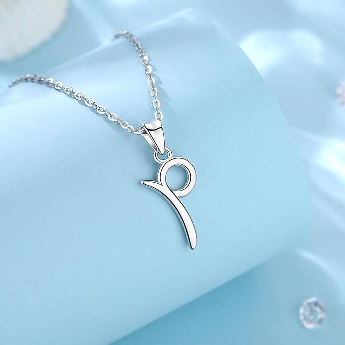 EUDORA Sterling Silver Initial Necklaces for Women, Classic 26 Letter Neckless Gifts for Girls, Sister, Mother Daughter, 18 inch Chain