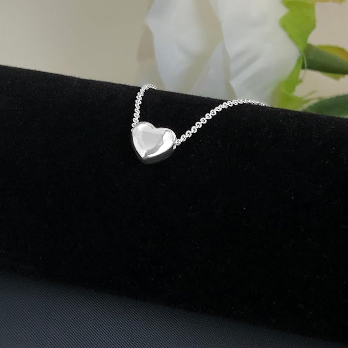 Cute Heart Necklace for Women Gold/Silver Plated Heart Pendant Choker Necklaces Tendy Love Heart Chain Necklace Dainty Gold/Silver Necklace Jewelry Gifts for Women