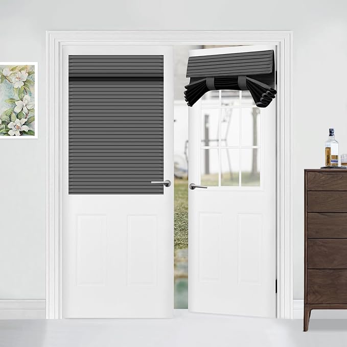 Muamar French Door Curtains Privacy Door Blind, Front Door Window Curtain by Muamar