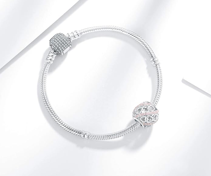 925 Sterling Silver Sunflower Charms Fit Pandora Charms Bracelet Forever In My Heart Fit Wife Mother's Day Christmas Birthday Gift