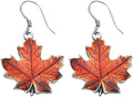 DANFORTH - Maple Leaf Fall/Autumn Earrings - 3/4” Pewter, Handcrafted, Surgical Steel Wires, Made In USA