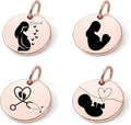 SM Design Pregnancy & New Baby Charm Set – Set of 4 Meaningful Stainless Steel Charms – Great for Crafting, Making Bracelets and Necklaces - Meaningful Keepsake Charms for Expecting & New Moms