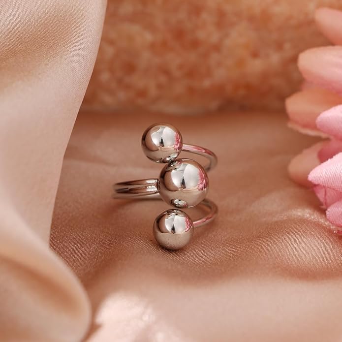 Sora Tuki Rings for Women Chunky Rings Set Adjustable Stackable Ring for Women Bold Thick Statement Ring Trendy Chunky Jewelry