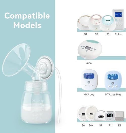 21mm Flange Kit Compatible with Spectra S1/S2/9 Plus/Motif Luna, Includes Flange 21mm, Bottles, Tubing, Valves, and Backflow Protectors