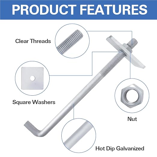 1/2” x 10” Concrete Anchor Bolts L Shaped - Image 4