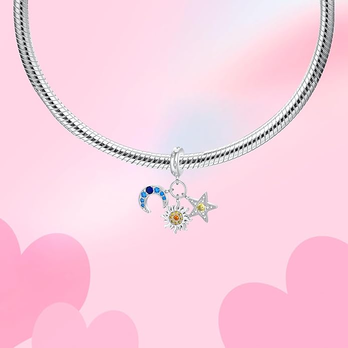 Bible Family Mom Wife Love Heart Dangle Charm 925 Sterling Silver Charms fits Bracelets and Necklace Pendant Bead Charms Jewelry Present for Women Family Friends