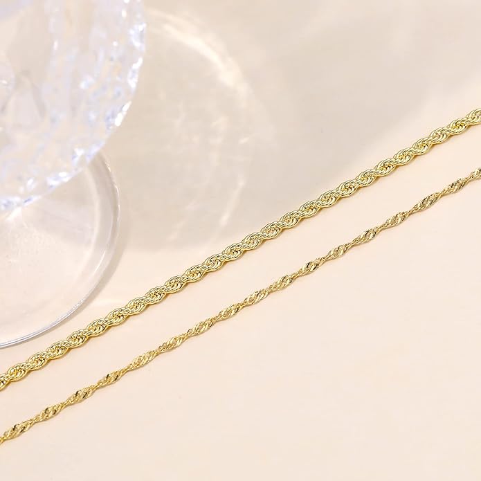 CHESKY Layered Necklaces for Women, 14K Gold Plated Chain Necklace Women Trendy Cuban Link Paperclip Chain Toggle Clasp Necklace Fashion Chunky Jewelry for Women