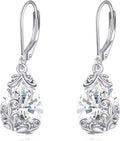 POPLYKE Celtic Filigree Teardrop Drop Dangle Earrings Sterling Silver Leverback Earrings Jewelry for Women
