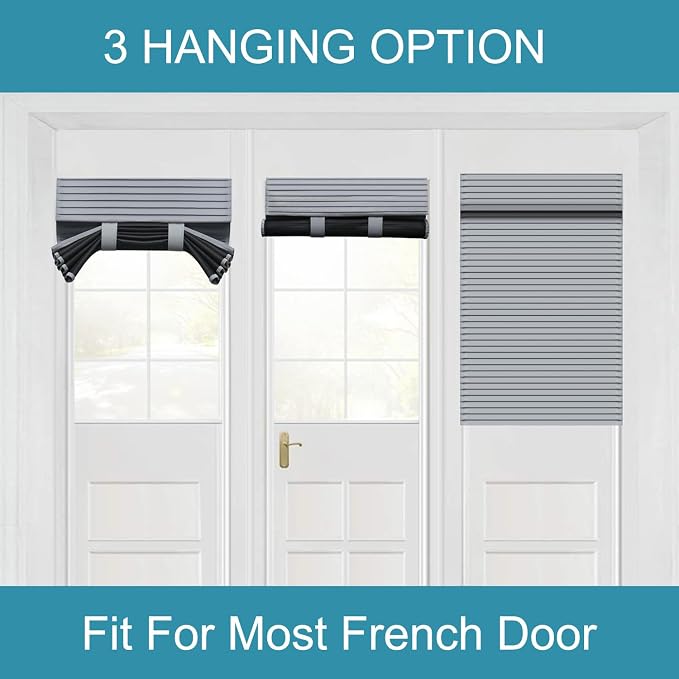 Muamar French Door Curtains, Privacy Window Curtains, 30 X 70 Inch Blackout - Image 5