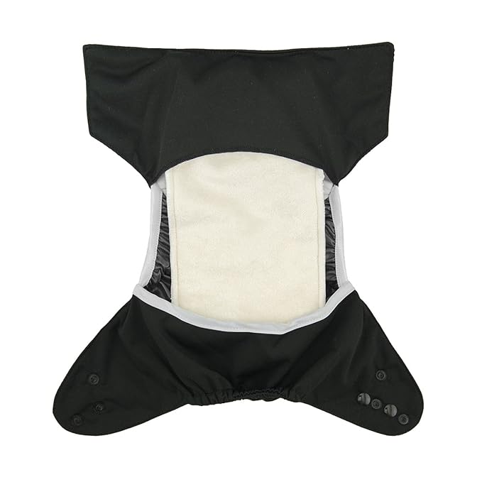 babygoal Cloth Diaper Covers 6 Pack with Wet Bag for Fitted Diapers and Prefolds with Double Gussets, Adjustable and Reusable for Baby Boys 6DCF05