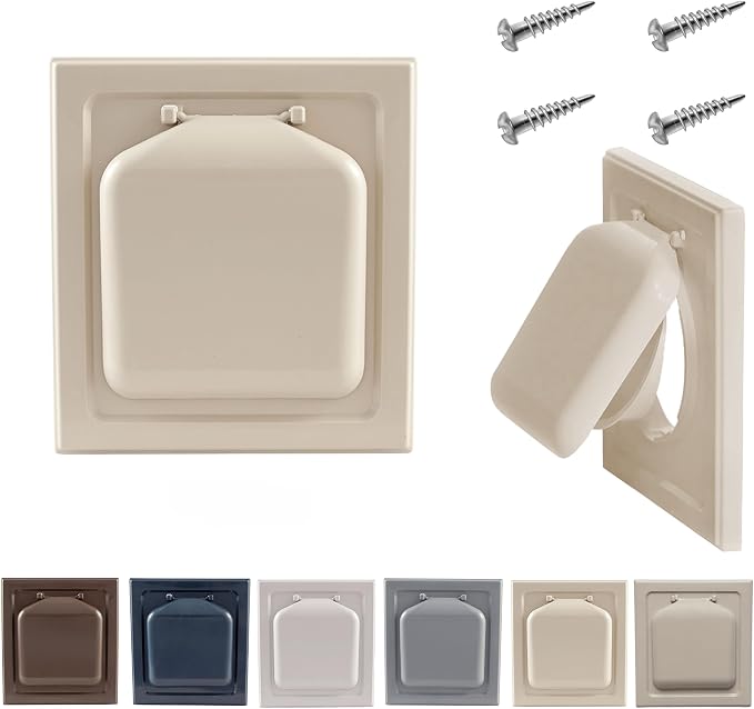 NO-PEST VENT Dual Door Dryer Vent Cover 4 Inch Outdoor, Made in USA, Highest by No-PestVent