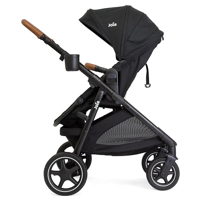 Joie Baby, Ginger LX 4-in1 Stroller + Joie Baby Mint Latch Car Seat (Shale Dark)
