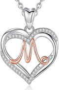 INFUSEU Unique Initial Necklaces for Women Girls Small Heart Letter Jewelry, Meaningful Personalized Gifts