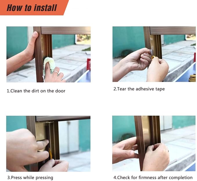 CloudBuyer Door & Window Weather Stripping, Soundproof Insulation Seal Strip - Image 7