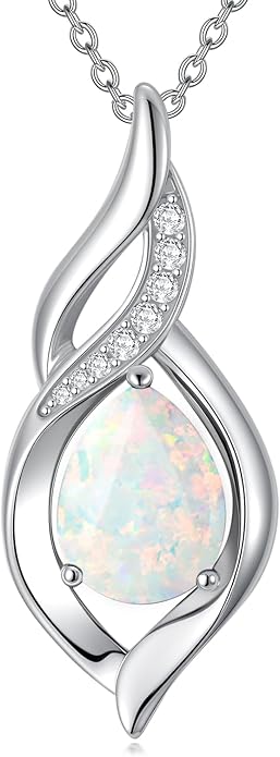 Birthstone Necklace for Women Infinity Necklaces 925 Sterling Silver Teardrop Love Birthday Jewelry Valentines Day Birthday Gifts for Her Mom Wife Girlfriend