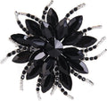 Rhinestone Large Flower Brooches Pins for Women Fashion Sparkly Crystal Sunflower Statement Brooch Unique Wedding Party Suit Dress Jewelry Accessories