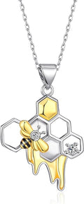 Flower Necklace Tulip/Sunflower/Daisy/Bee Pendant Necklaces Jewelry for Women Mom Gifts