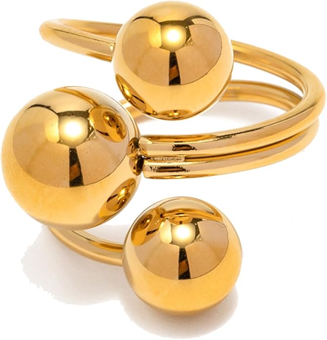 Sora Tuki Rings for Women Chunky Rings Set Adjustable Stackable Ring for Women Bold Thick Statement Ring Trendy Chunky Jewelry