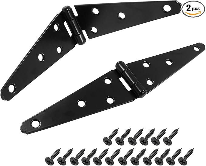 Hordion 2Pcs Strap Hinge Shed Door Hinges, 5 Inch Heavy Duty Gate Hinges | by Hordion