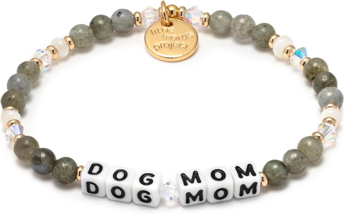Little Words Project Mother's Day Gifts, The Original Word Bracelet, Made with Colorful Beads and Plated Brass Hardware, Handcrafted Design & Positive Message