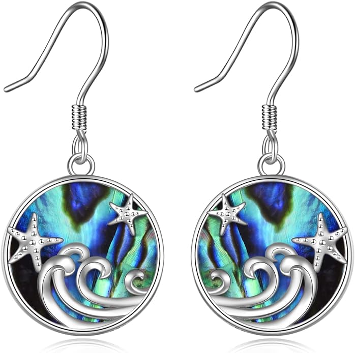 Beach Starfish Earrings for Women Sterling Silver Starfish Jewelry Gifts