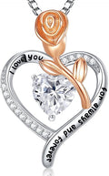Gorgeous Moissanite Necklaces for Women - Valentine's Day Gifts for Wife Girlfriend, 925 Sterling Silver 1-3CT Moissanite Pendant Jewelry, Wedding Anniversary Birthday Christmas for Mom