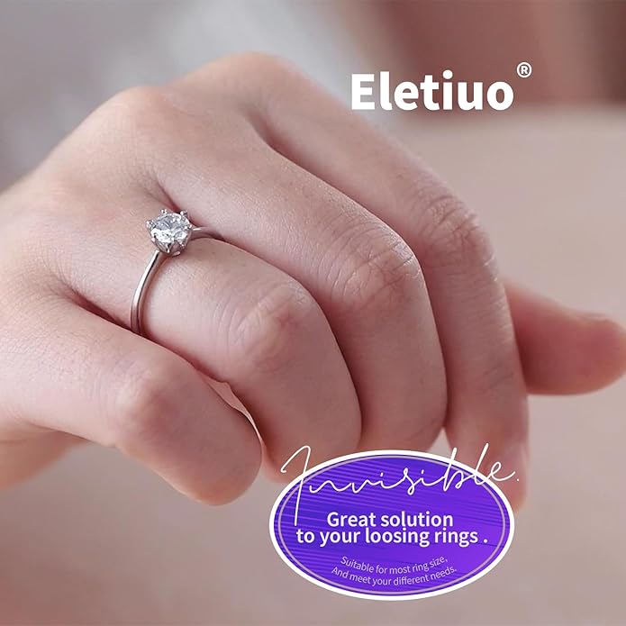 ELETIUO Filled Metal Ring Guard Set for Loose Rings, 12 Pack 3 Sizes for Different Band Widths, Invisible Ring Adjuster Tightener Spacer Fitter, Golden+Silver Color