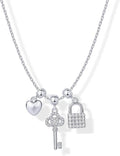 PAVOI 14K Gold Plated Dainty Necklace with Charms Set - Hypoallergenic Adjustable Chain Gold Charm Necklace for Women - Small Motif & Mantra 2 and 3-Pack Removable Pendants - Cute Jewelry Gifts
