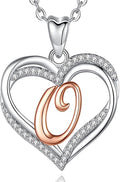 INFUSEU Unique Initial Necklaces for Women Girls Small Heart Letter Jewelry, Meaningful Personalized Gifts