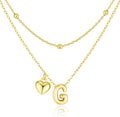 adoyi Valentines Day Gifts for Women Hers Dainty 14K Gold Plated Heart Initial Necklaces Layered Letter A-Z Pendant Necklace Stack Trendy Jewelry Birthday Valentines Day Gifts for Women Jewelry