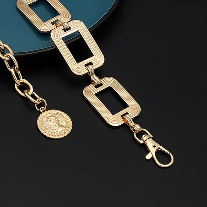 Women's Chain Belt Metal Waist Belt Chunky Belly Link Belt