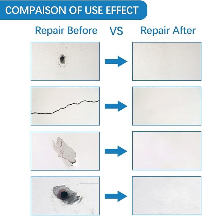 Drywall Repair Kit, Drywall Hole Patch Repair Kit to Fix Wall Surface Holes and - Image 4