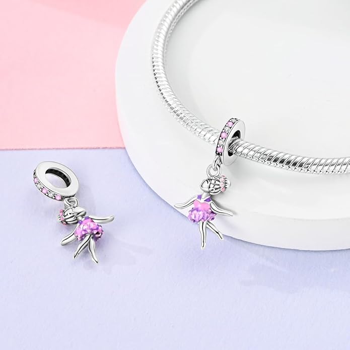 MULA 925 Sterling Silver Charms for Bracelets and Necklaces Airplane Passport Dangle Pendants Beads Butterfly Dragonfly Charms Jewelry Charm for Women
