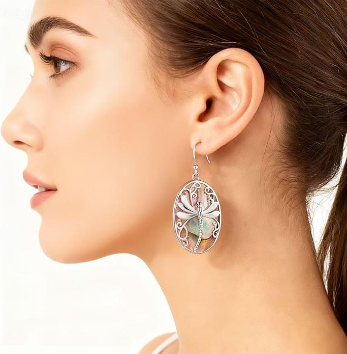 Multi-Color Gemstone Drop Earrings, Dangle Style, Hook Design
