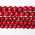 180PCS 4mm Natural Stone Beads Red Turquoise Gemstone Round Loose Beads for Jewelry Making 32" 2 Strand Crystal Energy Stone Healing Power DIY Bracelets