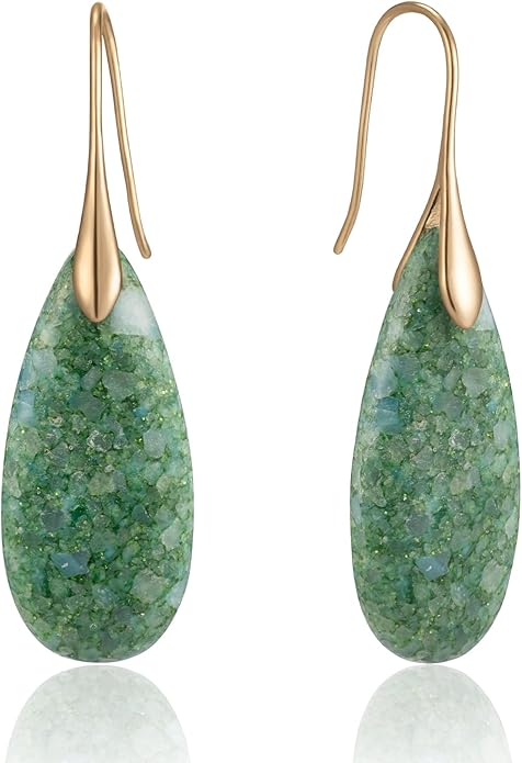 SELOVO Stone Fishhook Dangle Drop Earrings Statement Earrings for Women Stone