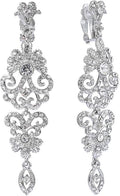 mecresh Gold/Silver Rhinestone Chandelier Wedding Bridal Dangle Earrings