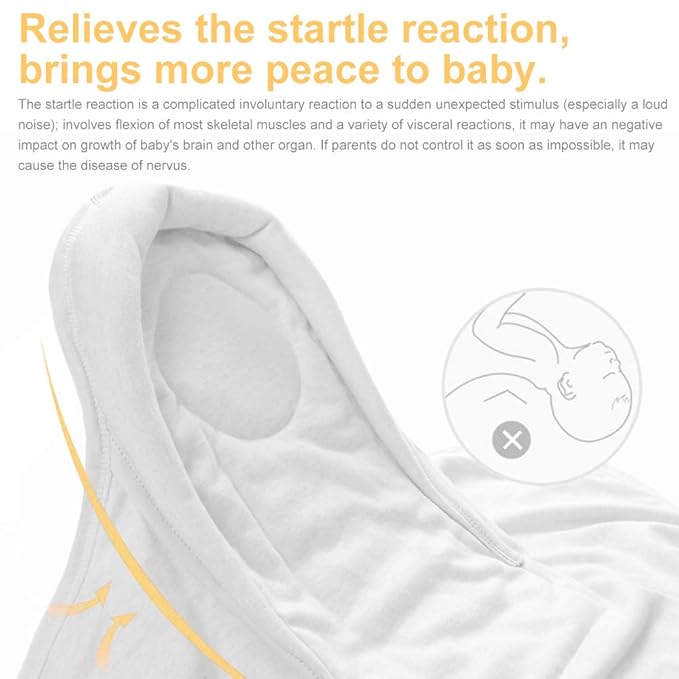 Premium Soft Cotton Baby Swaddle Blankets, Unisex Baby Blanket Wrap for Newborn Baby Boys Girls, Skin Friendly Wearable Swaddling Sleep Sack Calms Startle Reflex (Planet, White, 3-6 Months)