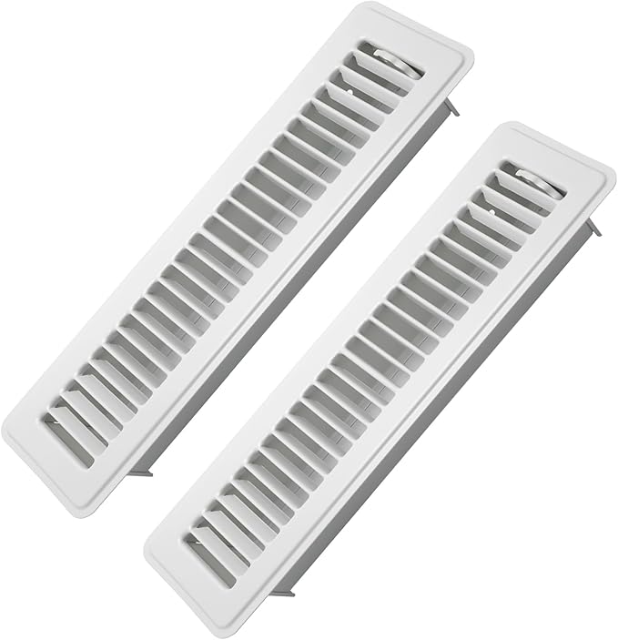 Howeall 2 Pack Floor Register 2" x 12" Inch Heavy Duty Floor Vents, Metal Heat by Howeall