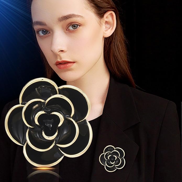 Flower Brooch Pin - Rhinestone Flower Pin 18k Gold Plated - Thanksgiving Day, Birthday, Wedding Gifts for Mom, Wife