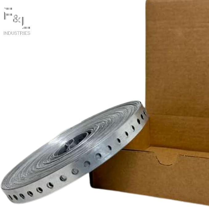 F&L Galvanized Pipe Strap 3/4" x 100 FT – Heavy-Duty 24 Gauge Steel Hanger Strap - Image 8