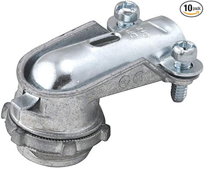 RACO 2695 Squeeze Connector, Die Cast Zinc, Flexible Metal Conduit, 90 Degree by Raco