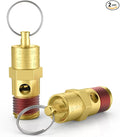 2 Pcs 1/4" NPT 150 PSI Air Compressor Pressure Relief Valve, Brass Safety Valve by HONSNKS