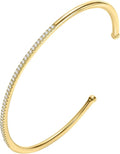 EcoGems Lab Grown Gemstone & Moissanite Bracelets – 14K White or Yellow Gold Plated Sterling Silver – Featuring Lab Grown Diamonds, Emeralds, Paraiba, Sapphire & Pearls – Sustainable Luxury Gift with Gift Box