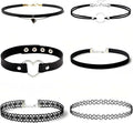 Black Goth Choker Necklace for Women,Black Elegantes Lace Chokers Set,Punk Jewelry Clothes Accessories