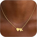 Valentines Day Gifts for Kids Teen Girls Women - 14K Gold Plated Dainty Heart A-Z Initial Letter Necklace Teen Girls Gifts Trendy Stuff Birthday Gift for 5 6 7 8 9 10 Year Old Girls Gift