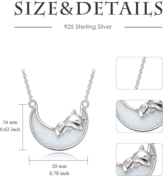 Animal Necklace for Women Necklace 925 Sterling Silver Cute Animal Pendant Necklaces Jewelry Gifts