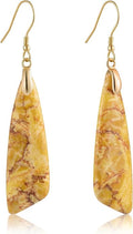 SELOVO Jasper Stone Earrings for Women Trendy Dangle Earrings Fishhook Drop Earrings