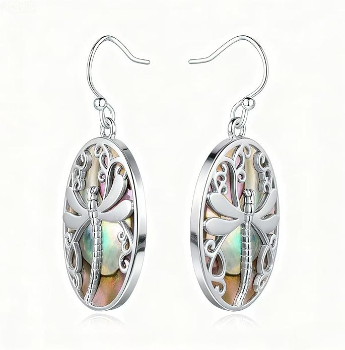 Multi-Color Gemstone Drop Earrings, Dangle Style, Hook Design